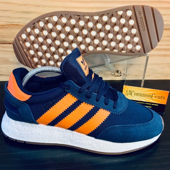 New Adidas Originals Boost I-5923 Navy Orange Gum - Picture 2 of 9